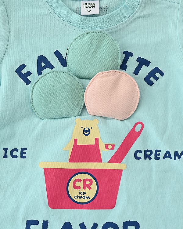 【チークルーム】トリプルアイス Tシャツ / サックス  