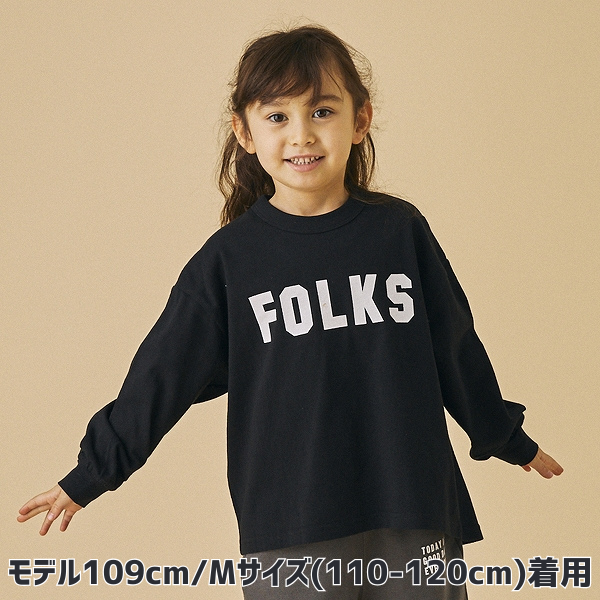 【25FW】FOLKS L/S Tシャツ / ブラック