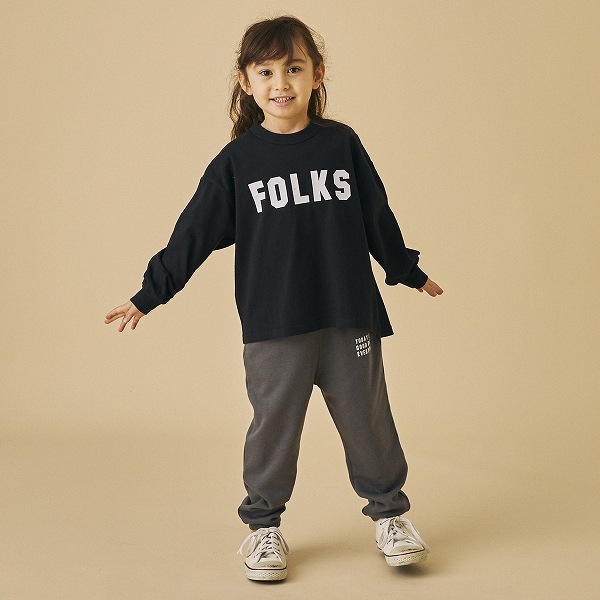 【25FW】FOLKS L/S Tシャツ / ブラック