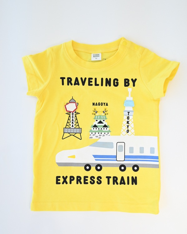 【チークルーム】ご当地新幹線 Tシャツ / イエロー