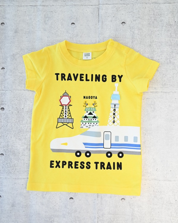 【チークルーム】ご当地新幹線 Tシャツ / イエロー