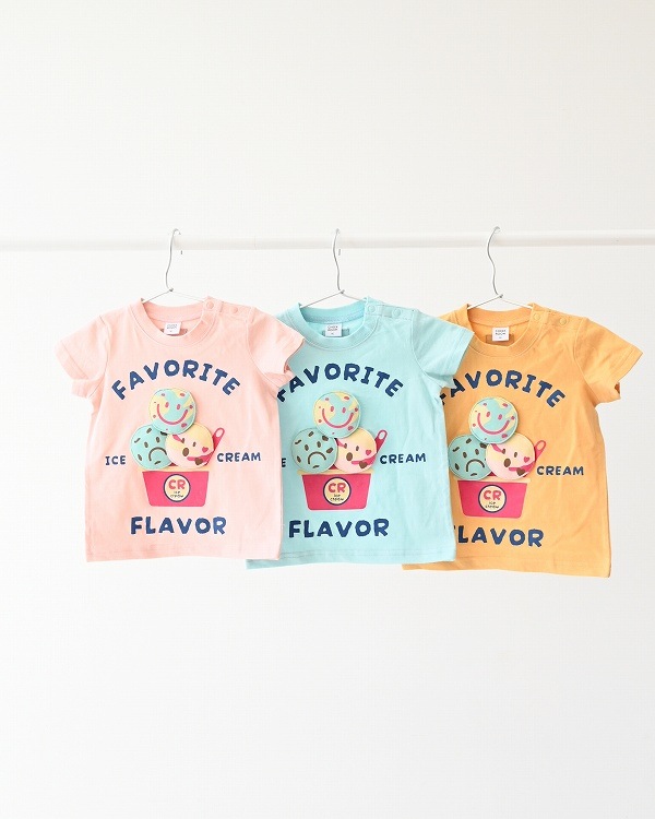 【チークルーム】トリプルアイス Tシャツ / オレンジ  