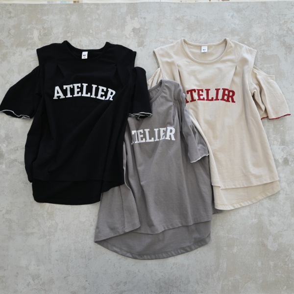 Tシャツ・カットソー Atelier Edition : 25SS / Bustier Off-Shoulder T-shirt Atelier Edition(アトリエエディション) Tシャツ・カットソー