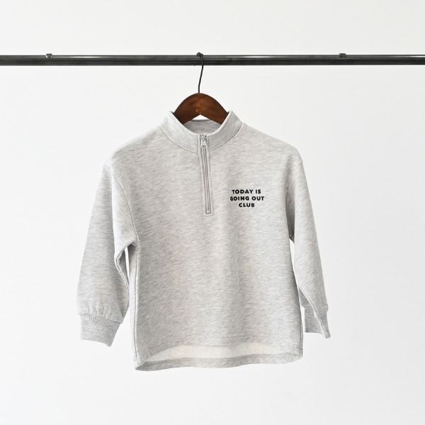 【25FW】ハーフジップトレーナー / 杢グレー