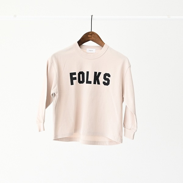 【25FW】FOLKS L/S Tシャツ / サンド