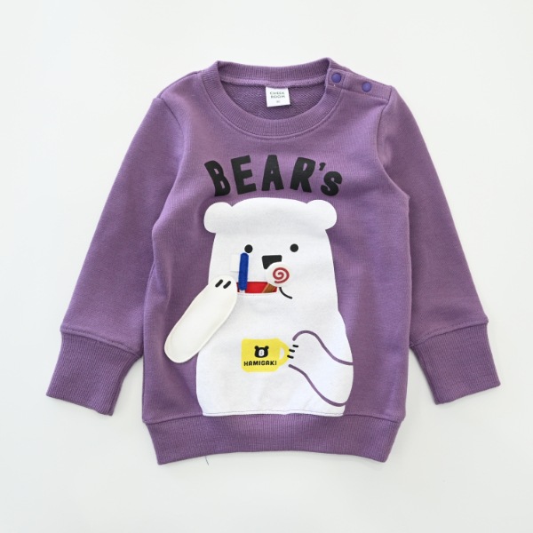 【25FW】しろくまの歯磨き トレーナー / パープル