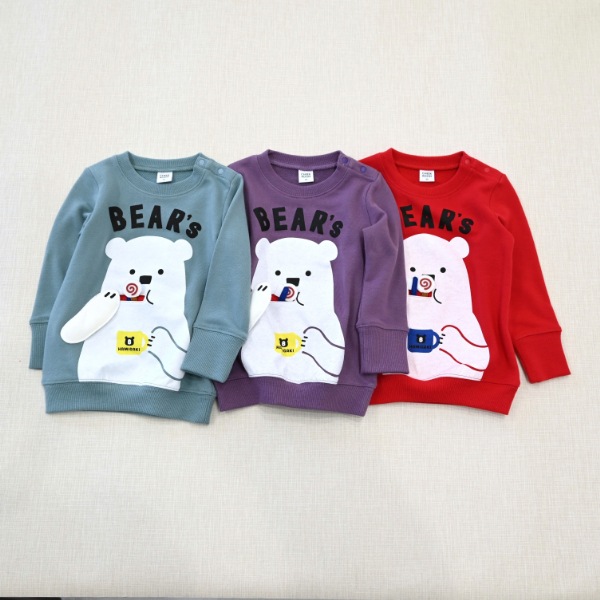 【25FW】しろくまの歯磨き トレーナー / パープル