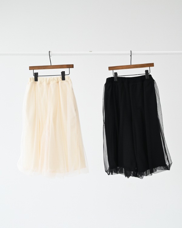 【エヌエイチティー】チュールバルーンパンツ / アイボリー