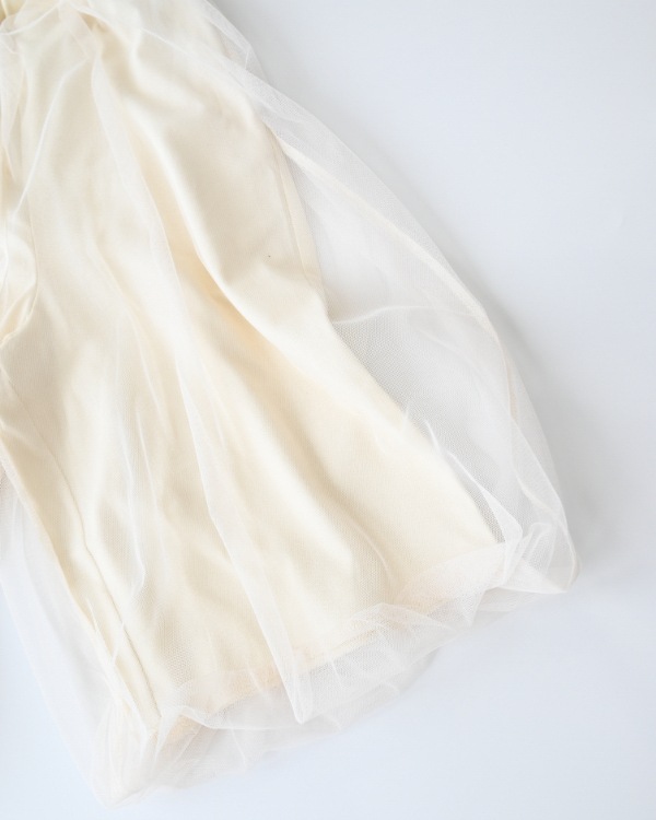 【エヌエイチティー】チュールバルーンパンツ / アイボリー