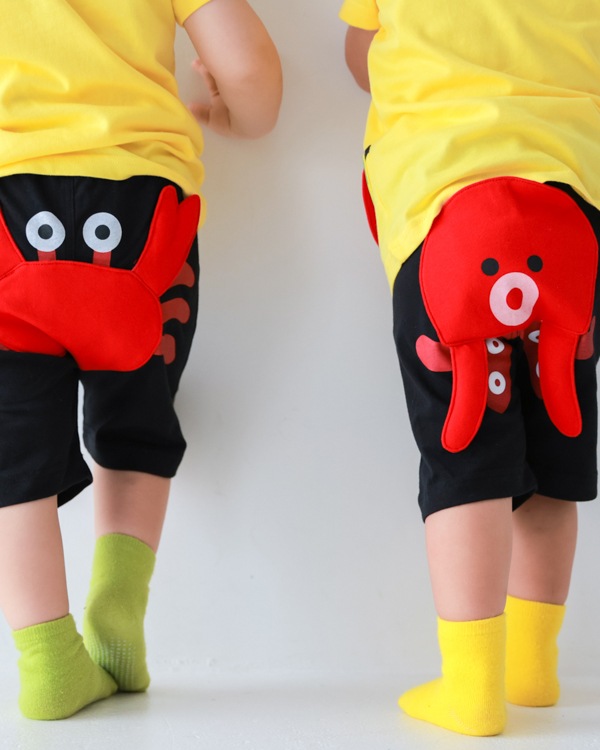 【26SS】かに ハーフパンツ / ブラック