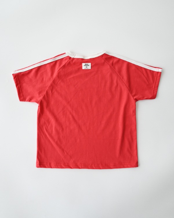 【ジーンズベー】MOVING LINE Tシャツ / レッド