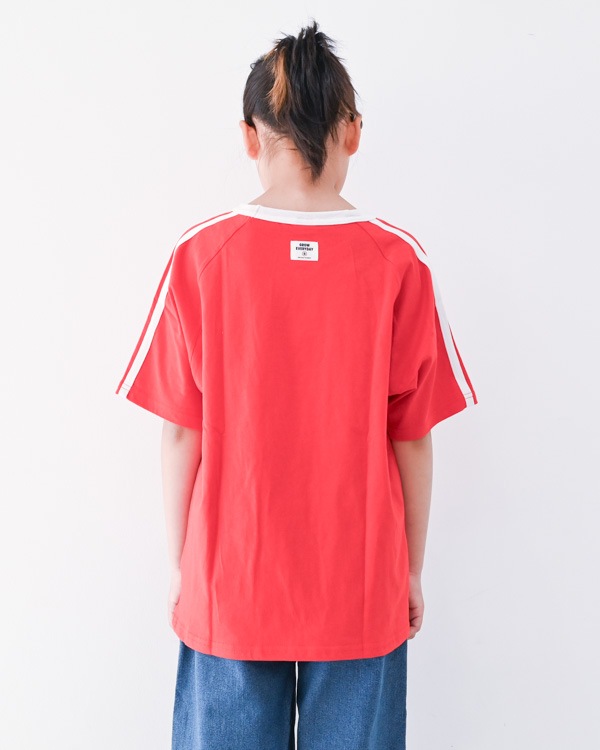 【ジーンズベー】MOVING LINE Tシャツ / レッド