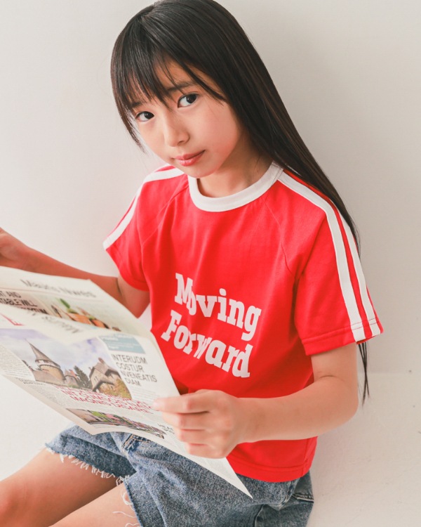 【ジーンズベー】MOVING LINE Tシャツ / レッド