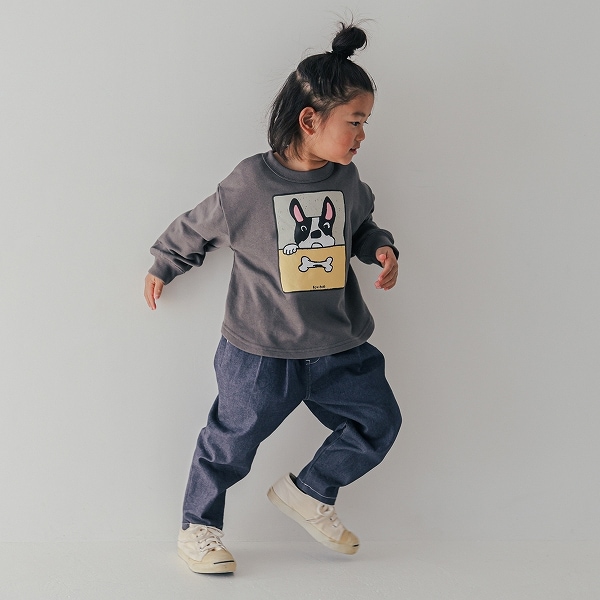 【25FW】F/B DOG トレーナー / チャコールグレー