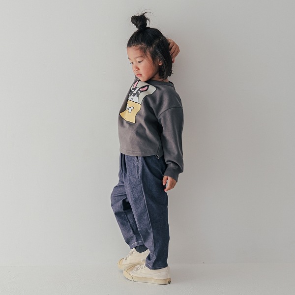 【25FW】F/B DOG トレーナー / チャコールグレー