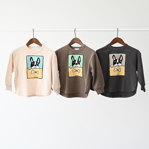 【25FW】F/B DOG トレーナー / チャコールグレー