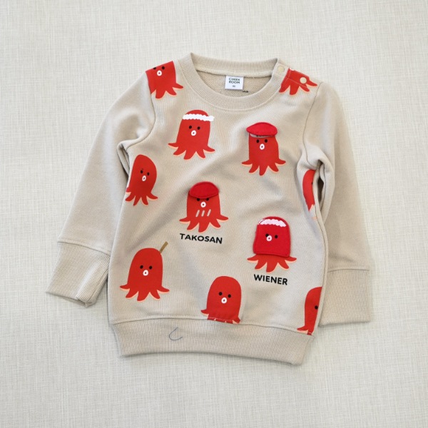 【25FW】タコさんウインナー トレーナー / アイボリー