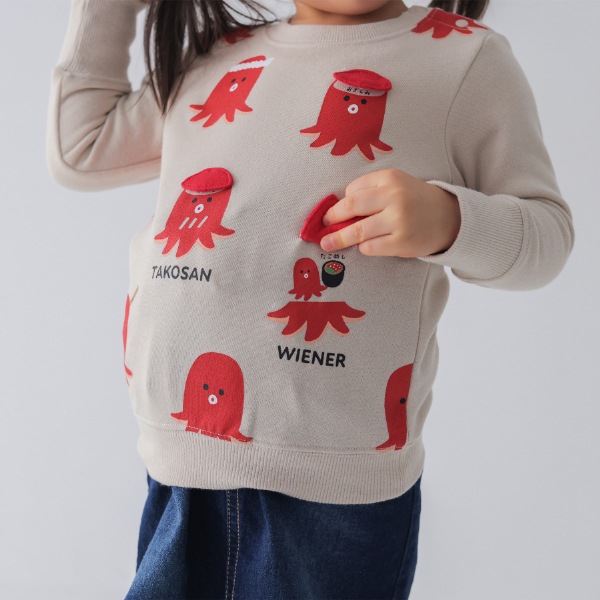【25FW】タコさんウインナー トレーナー / アイボリー