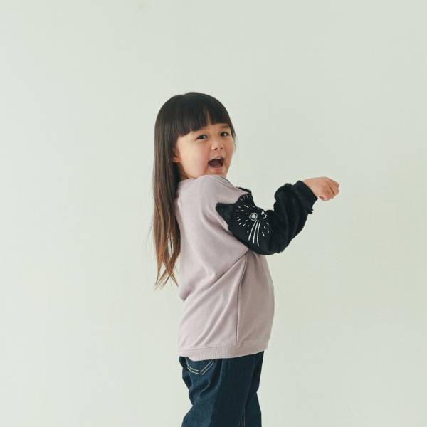 【25FW】猫袖 トレーナー / ラベンダー