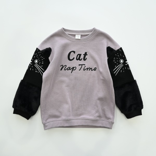 【25FW】猫袖 トレーナー / ラベンダー