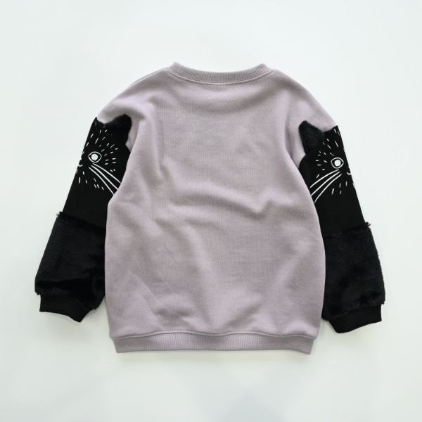 【25FW】猫袖 トレーナー / ラベンダー