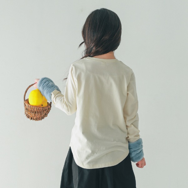 【25FW】Heart チュールロングＴシャツ / アイボリー