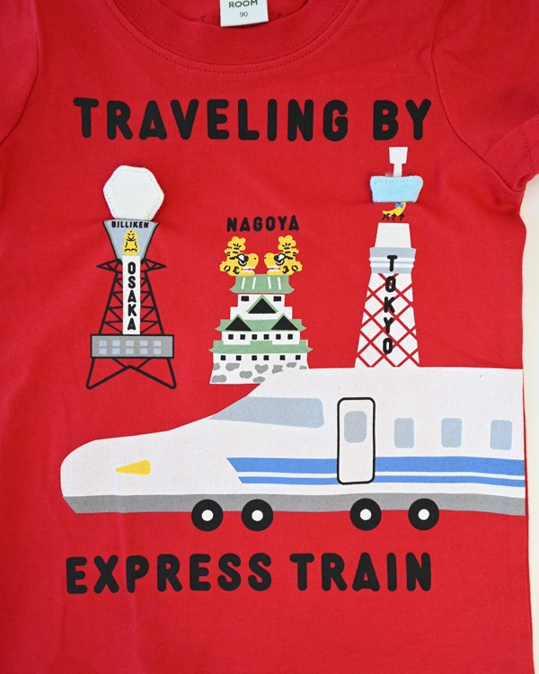 【チークルーム】ご当地新幹線 Tシャツ / レッド