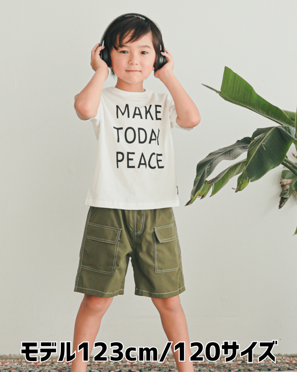 【ゼロスタンダード】MAKE TODAY PEACE Tシャツ / オフホワイト