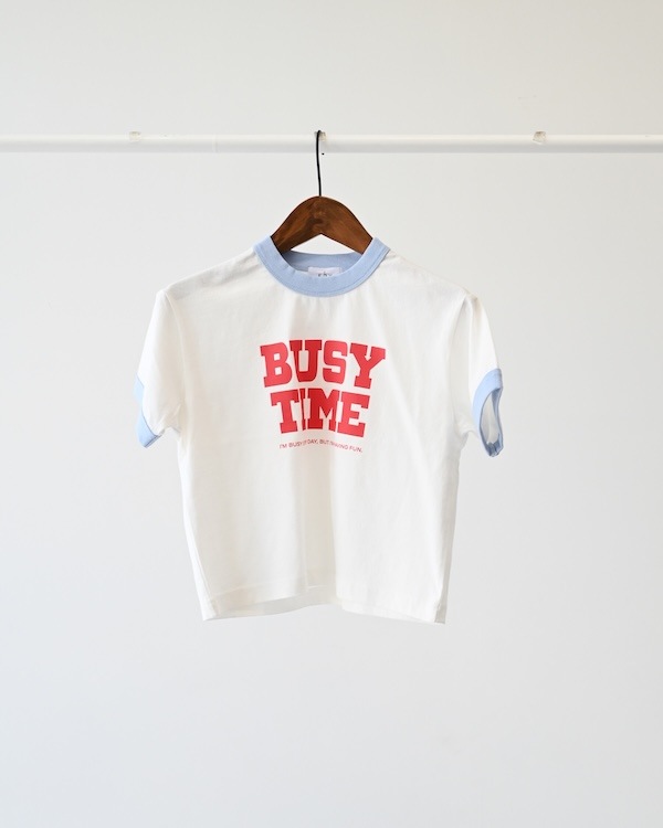 【フォブ】BUSY TIME Tシャツ / ホワイト
