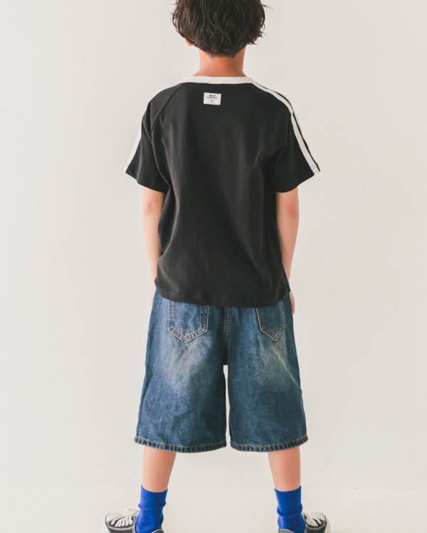 【ジーンズベー】MOVING LINE Tシャツ / ブラック
