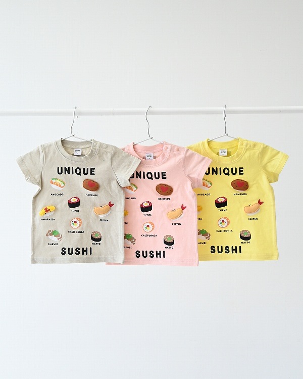 【チークルーム】ユニーク寿司 Tシャツ / ピンク  