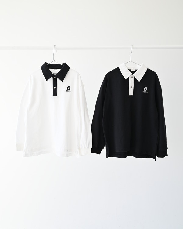 【ジーンズベー】GORILLA 襟付きロングTシャツ / オフホワイト