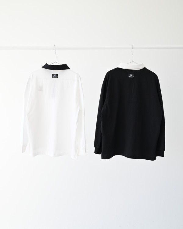 【ジーンズベー】GORILLA 襟付きロングTシャツ / オフホワイト