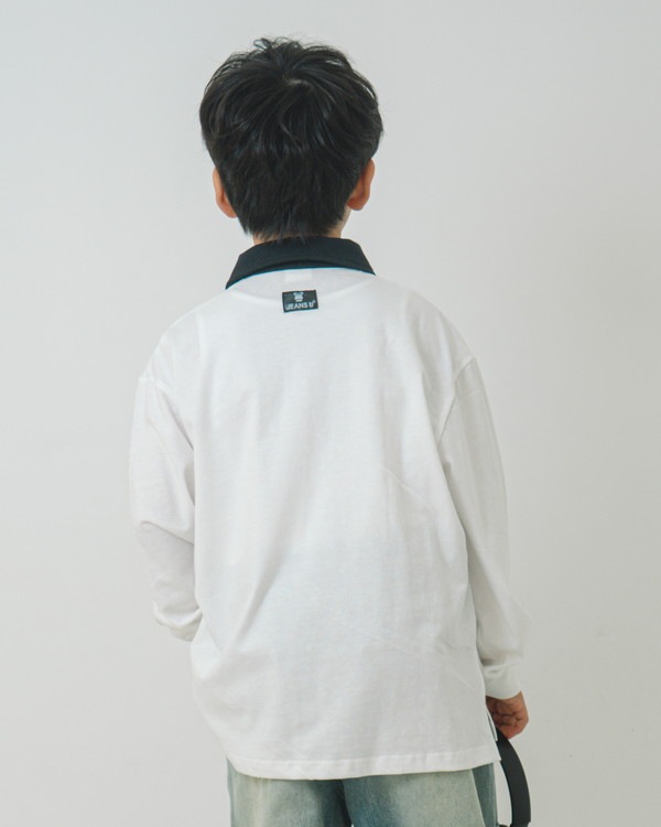 【ジーンズベー】GORILLA 襟付きロングTシャツ / オフホワイト