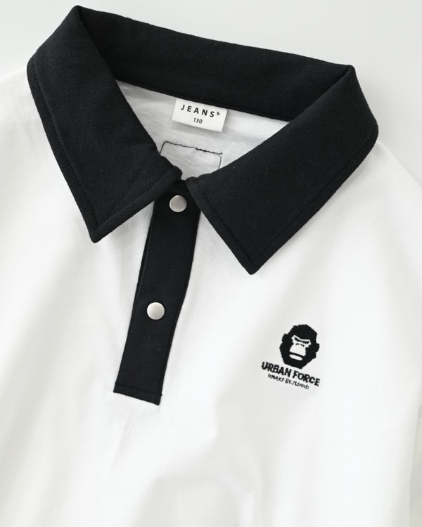 【ジーンズベー】GORILLA 襟付きロングTシャツ / オフホワイト