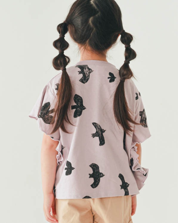【ニコフラート】バードＴシャツ / ラベンダー