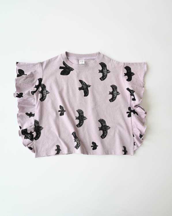 【ニコフラート】バードＴシャツ / ラベンダー