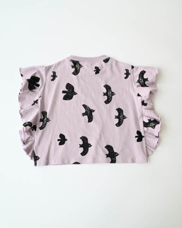【ニコフラート】バードＴシャツ / ラベンダー