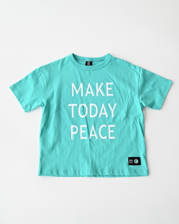【ゼロスタンダード】MAKE TODAY PEACE Tシャツ / ブルー