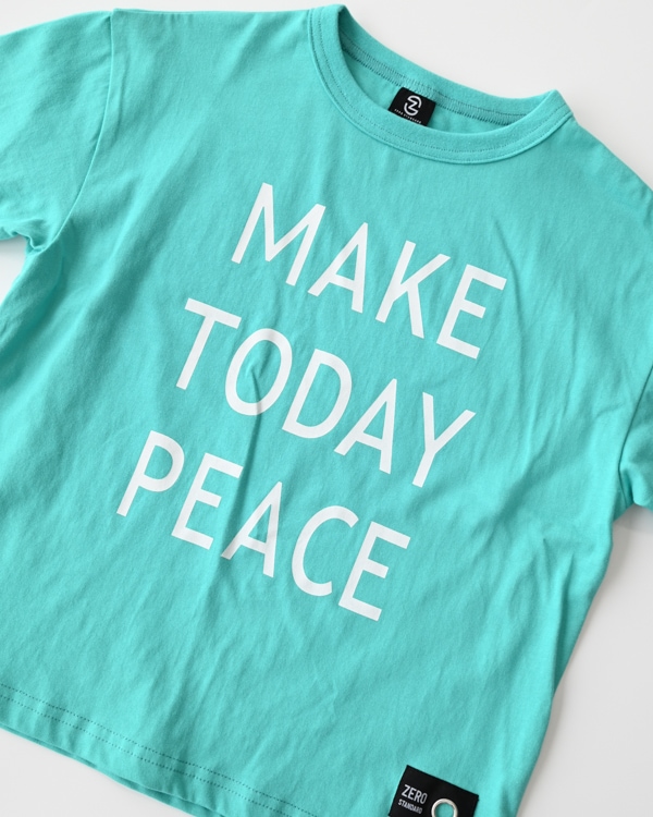 【ゼロスタンダード】MAKE TODAY PEACE Tシャツ / ブルー