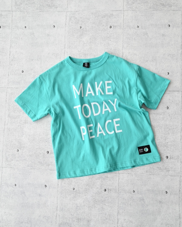 【ゼロスタンダード】MAKE TODAY PEACE Tシャツ / ブルー