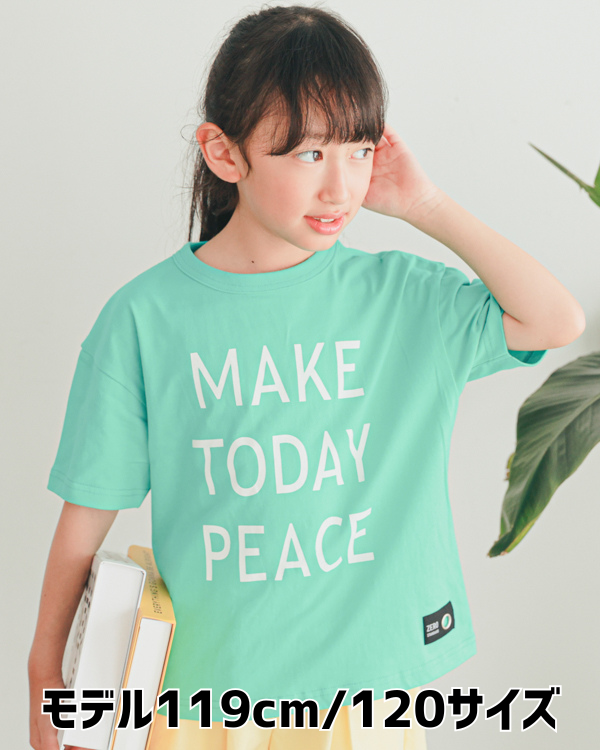 【ゼロスタンダード】MAKE TODAY PEACE Tシャツ / ブルー