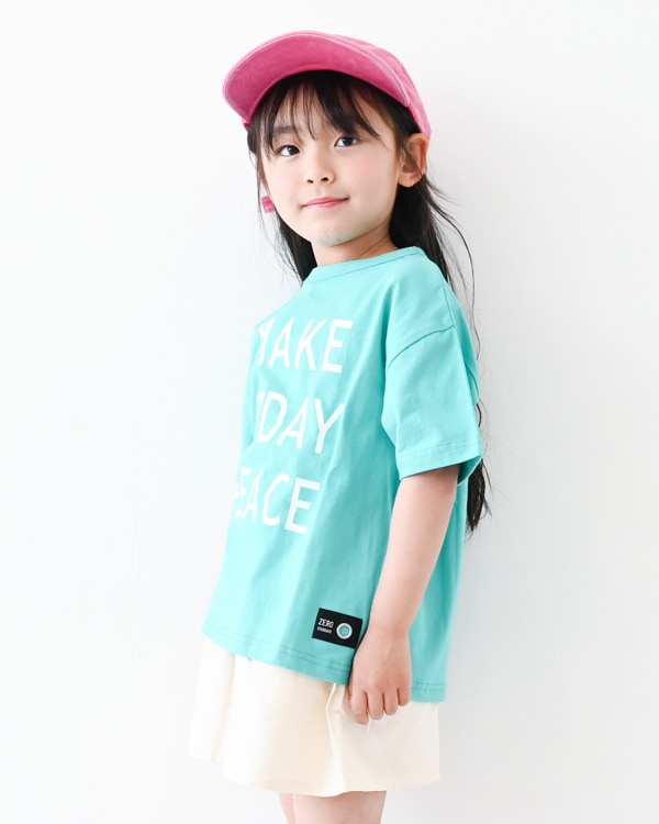 【ゼロスタンダード】MAKE TODAY PEACE Tシャツ / ブルー