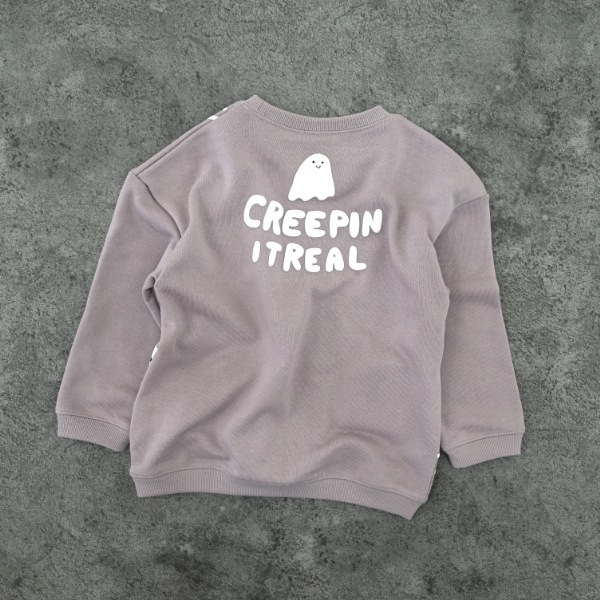 【25FW】おばけ柄 トレーナー / ラベンダー