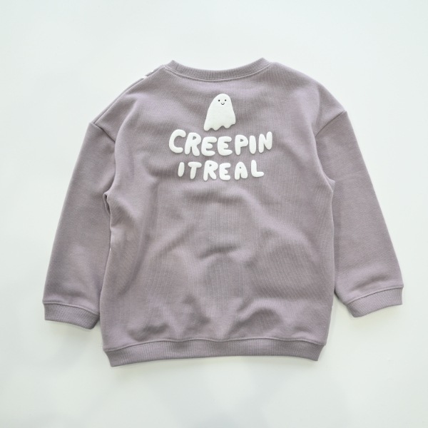 【25FW】おばけ柄 トレーナー / ラベンダー