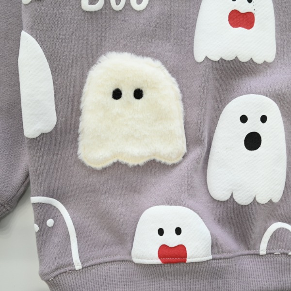 【25FW】おばけ柄 トレーナー / ラベンダー