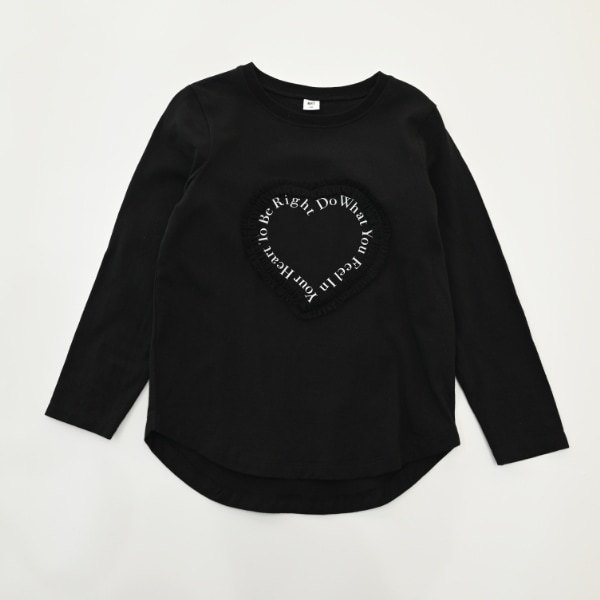 【25FW】Heart チュールロングTシャツ / ブラック