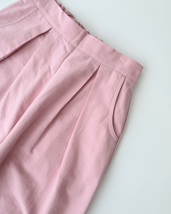 【エヌエイチティー】ロングサーカスパンツ / ピンク