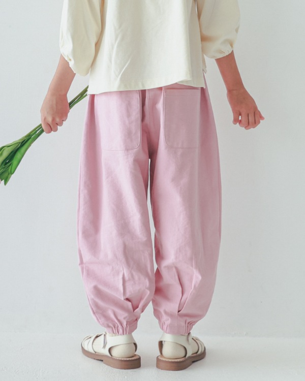 【エヌエイチティー】ロングサーカスパンツ / ピンク