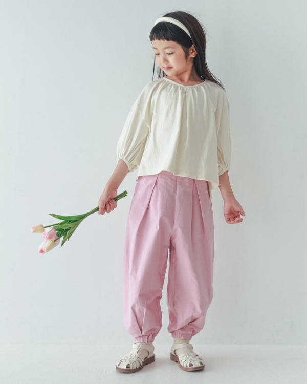 【エヌエイチティー】ロングサーカスパンツ / ピンク